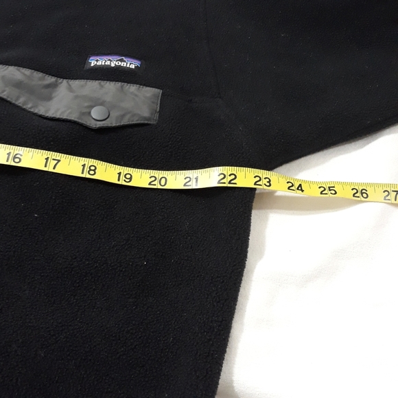 Patagonia Synchilla Fleece Sweater Quater  Snap Black Gray Size Small - Picture 11 of 12